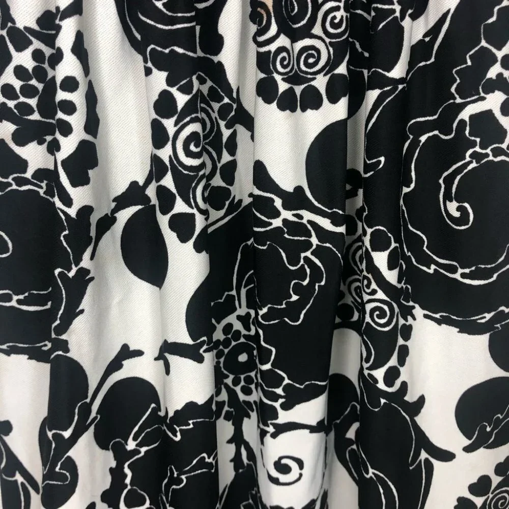 Vintage 60’s Union Label Black & White Long Sleeve Maxi Cottagecore Dress - Picture 3 of 10